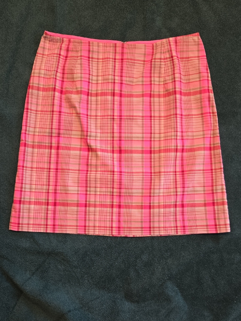 Ann Taylor Pink Plaid Pencil Skirt